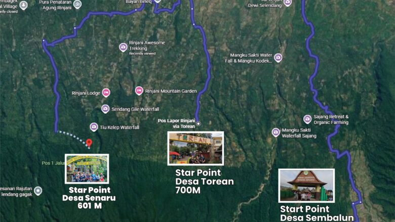 rinjani Trekking map